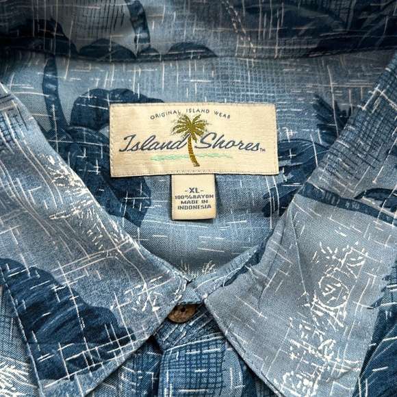 Island Shores Button Up Short Sleeve Shirt Size XL - Picture 2 of 6